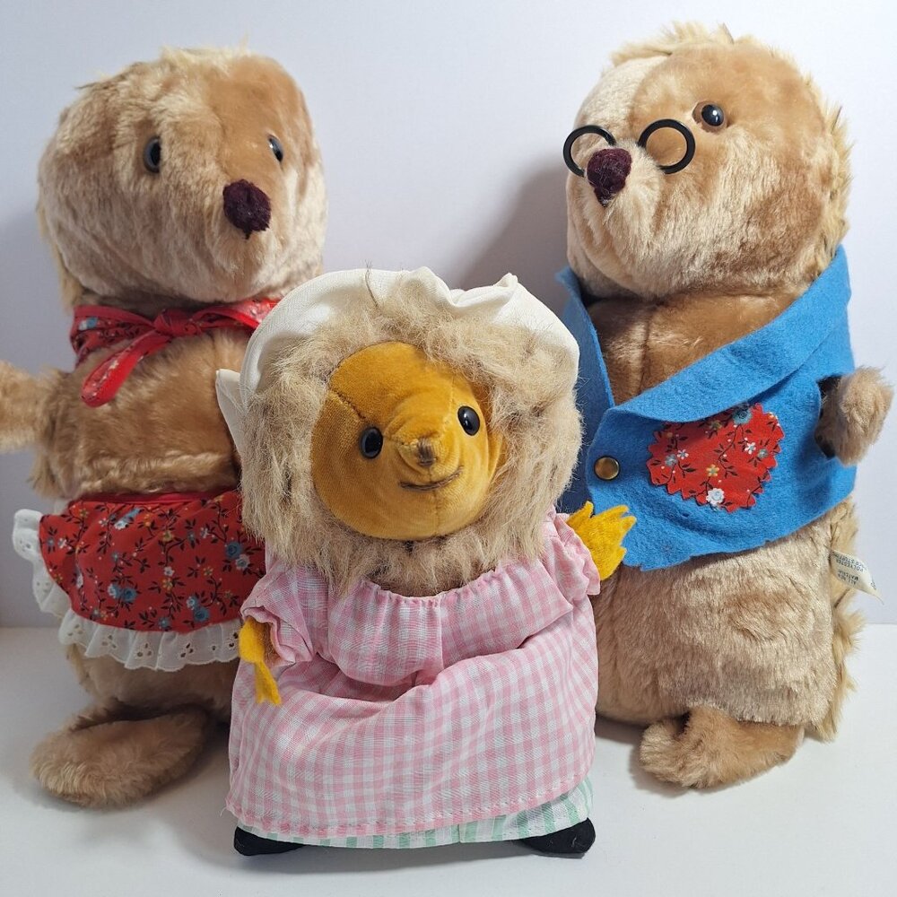 Beatrix PotterHedgehog Eden Plush Hortense Horatio Tiggy Winkle 1980s Vintage